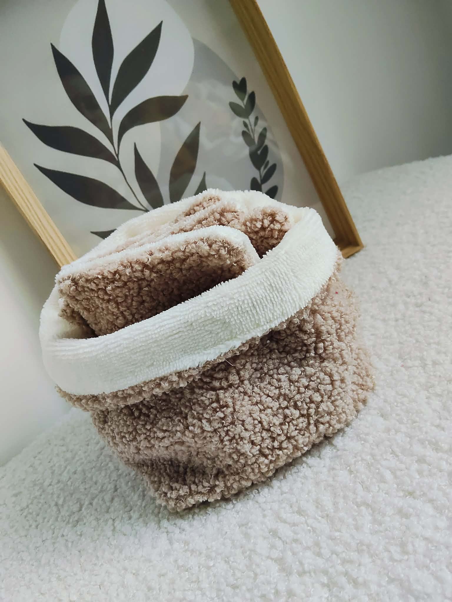 La panière et ses 6 lingettes en éponge bamabou