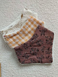 Lot de 3 bavoirs bandana en gaz de coton