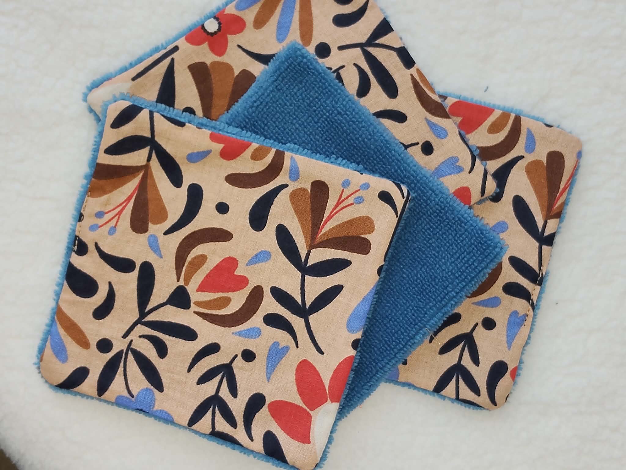 Coton lavable en éponge bambou (lot de 4)