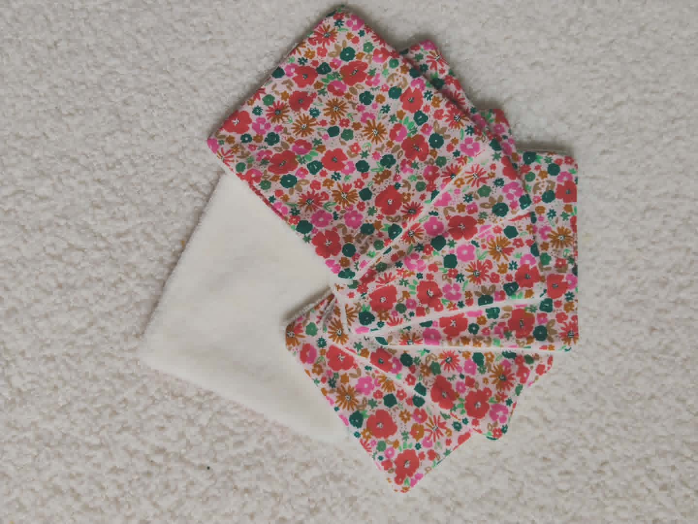 Coton lavable en éponge bambou (lot de 6) nouvelle collection
