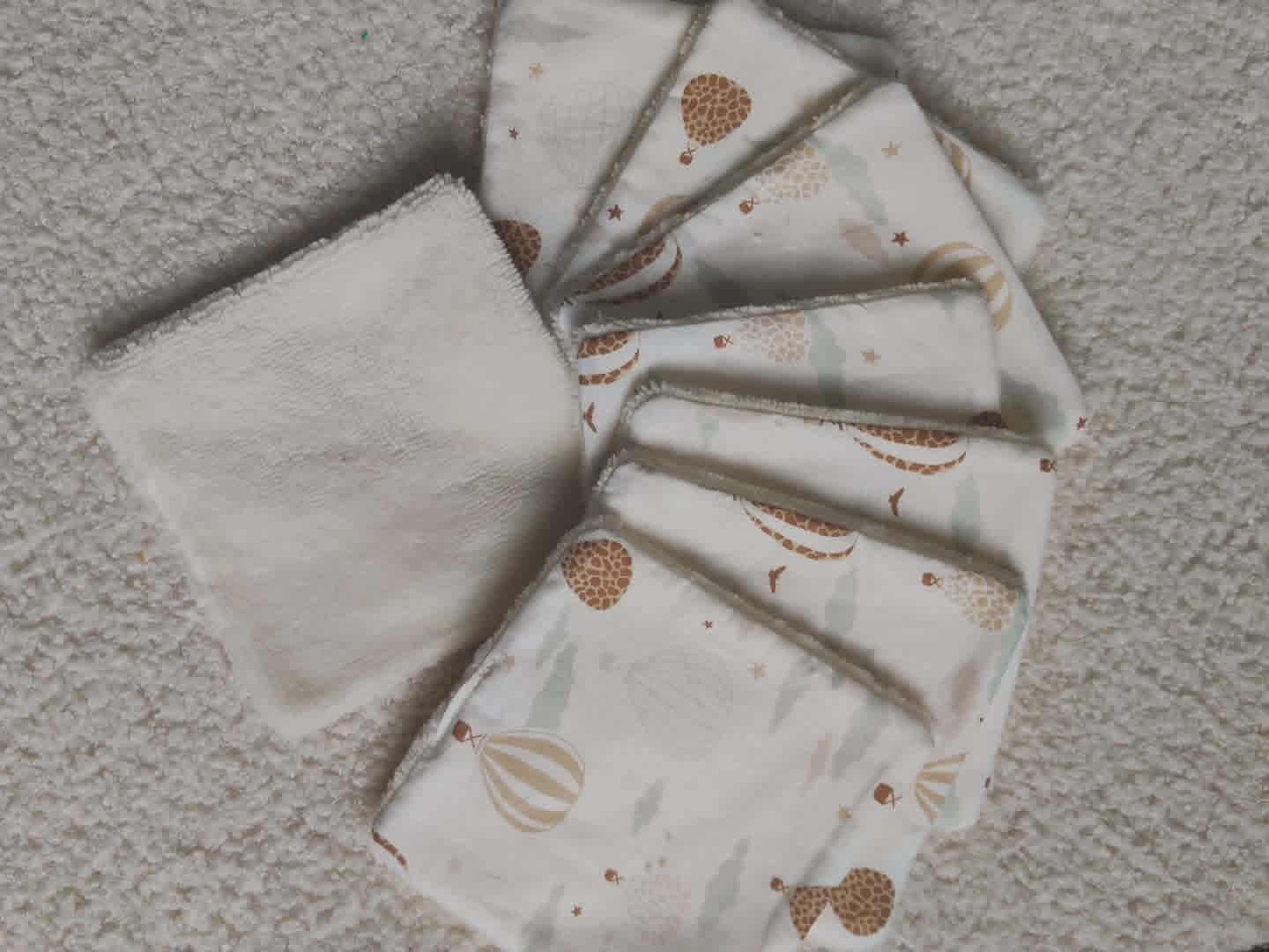 Lingettes lavables lot de 8