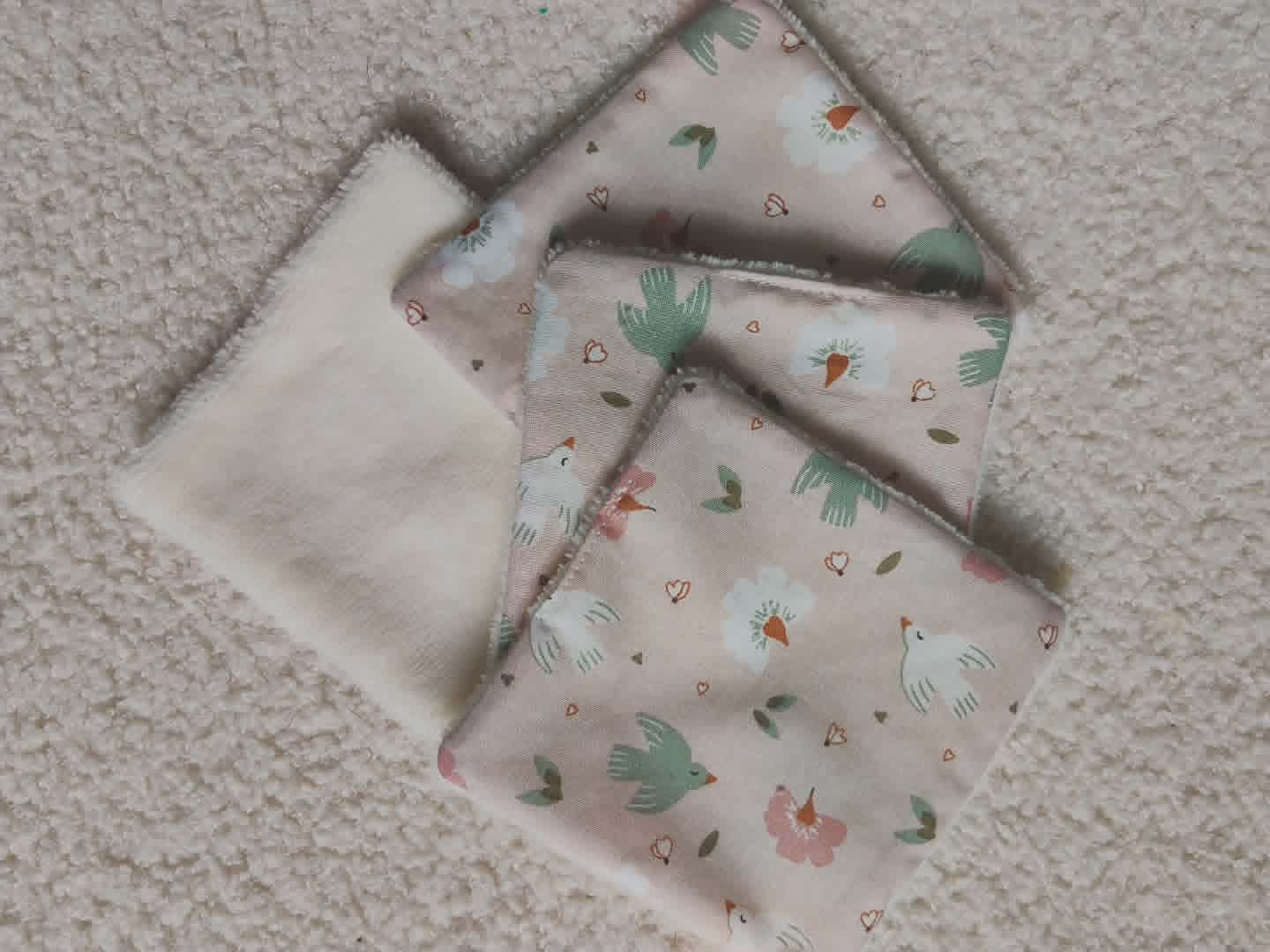 Coton lavable en éponge bambou (lot de 4) nouvelle collection