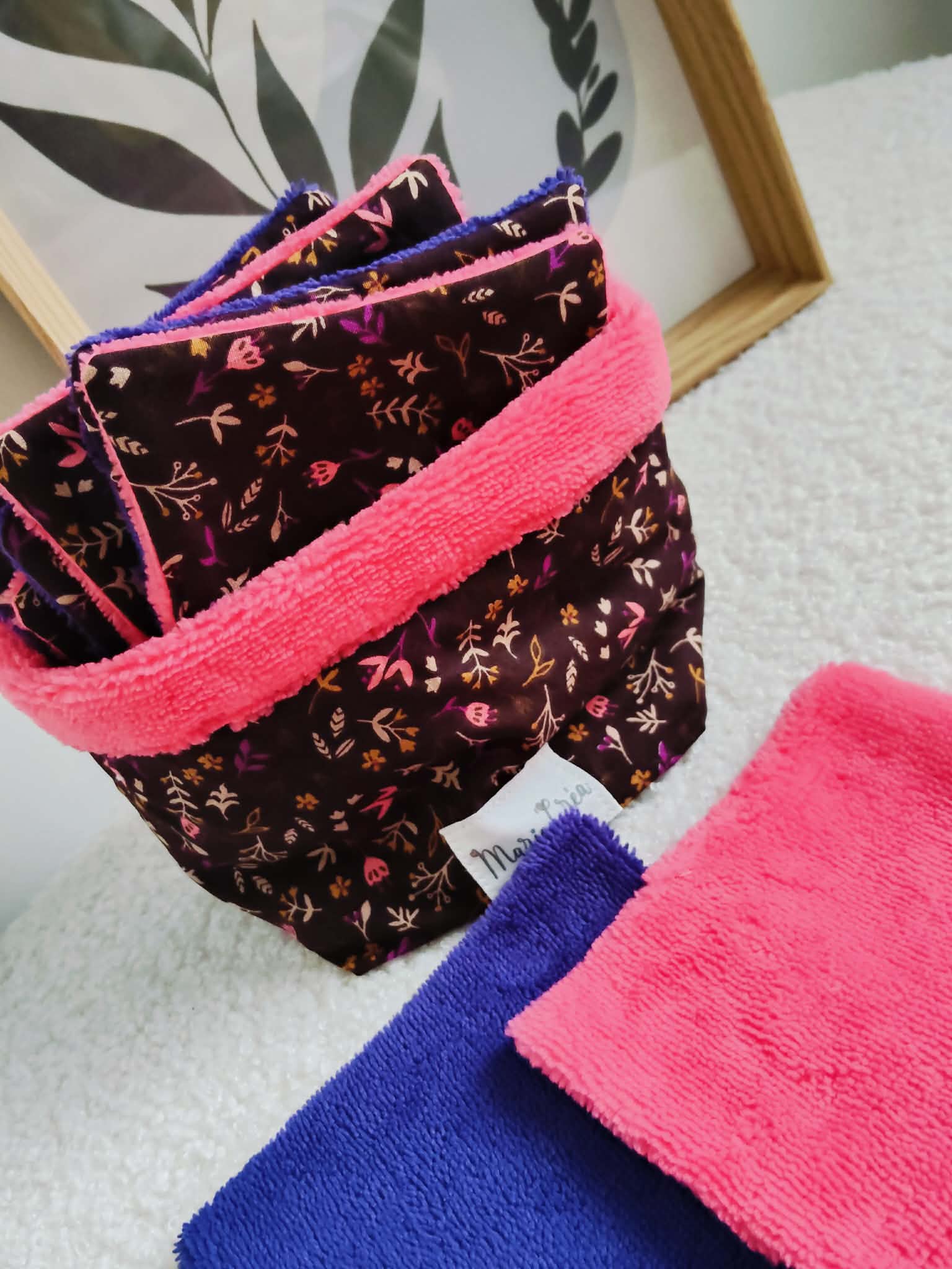 La panière et ses 10 cotons en éponge bambou