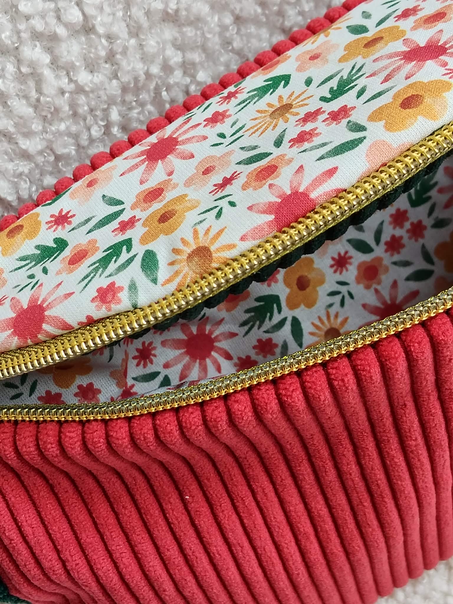 Sac banane bi color en velours