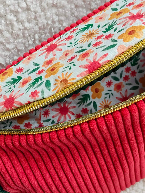 Sac banane bi color en velours