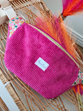 Sac banane en velours rose