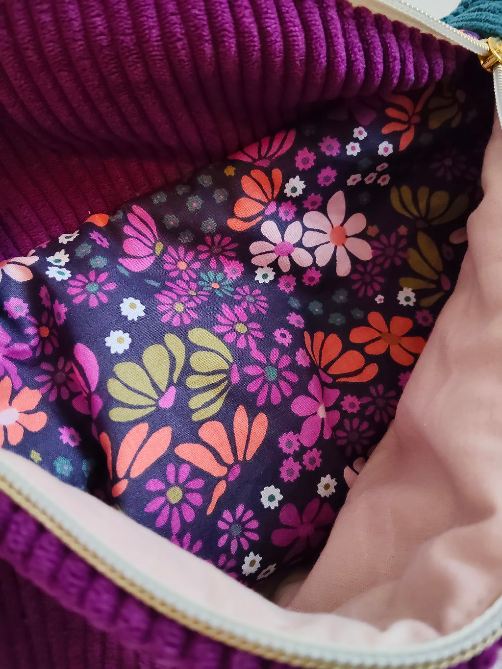 Sac banane bi color en velours