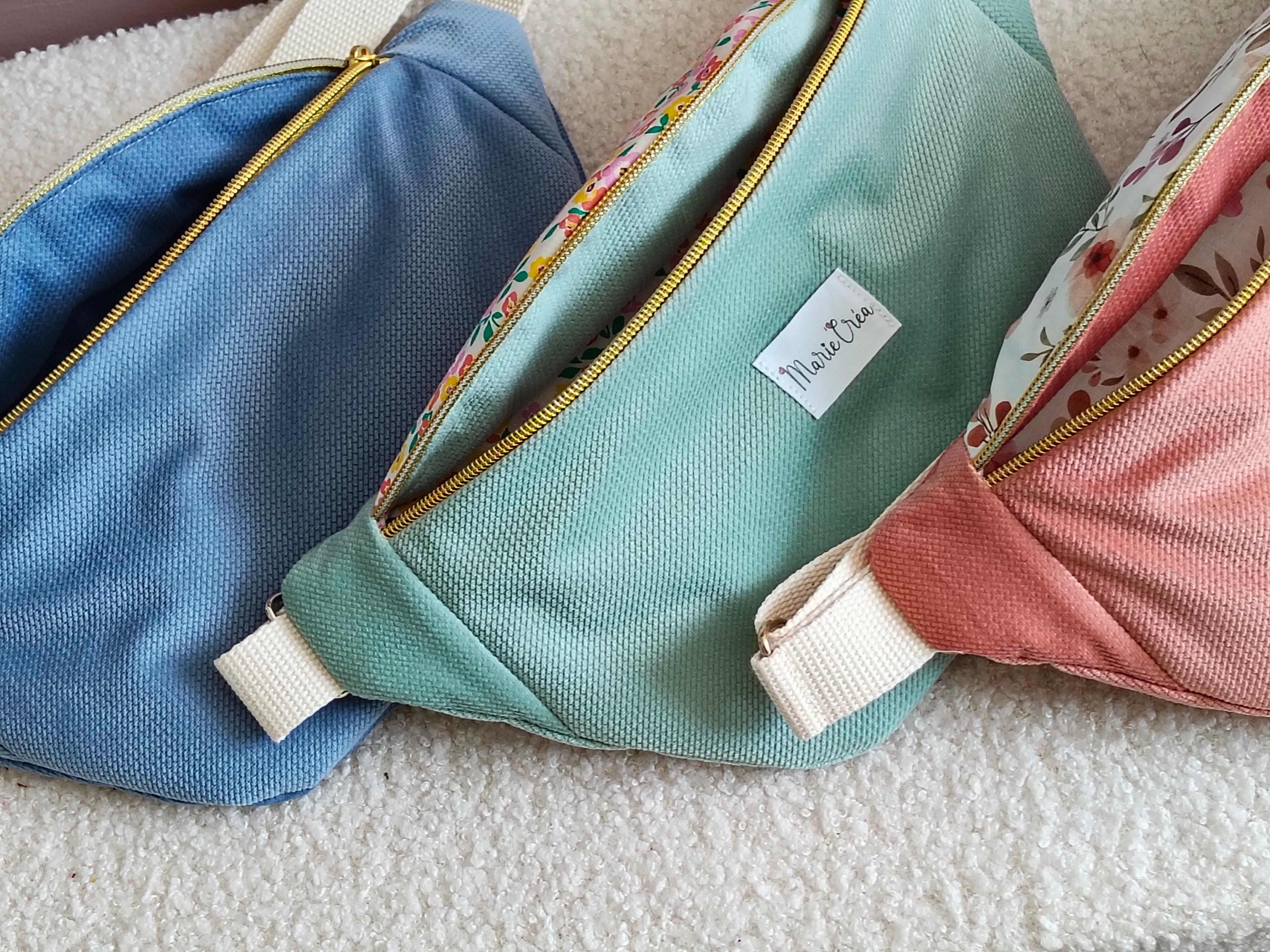 Sac banane en velours