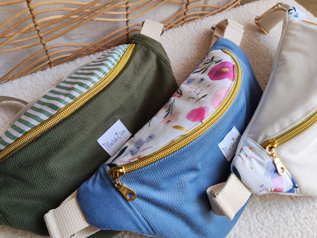 Sac banane en velours